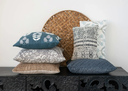 Floral Embroidered Pillow 18in