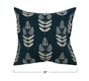 Floral Embroidered Pillow 18in