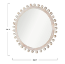 Mango Wood Framed Wall Mirror, Whitewashed