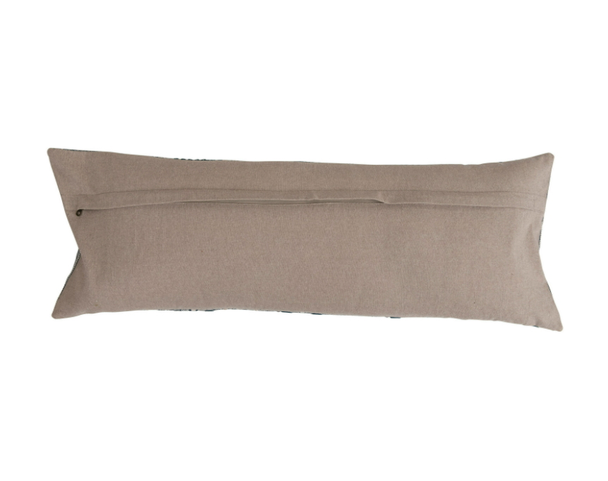 Oversized  Lumbar Pillow with Embroidery 40x14in