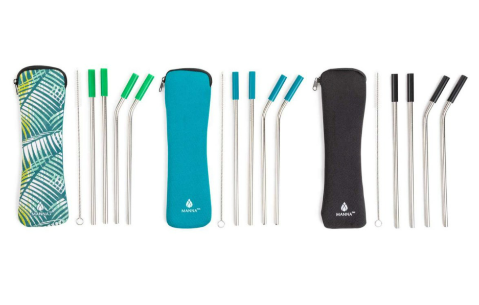 Stainless Steel Straws and Cleaner Travel Set