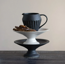 Stoneware Pedestals with Matte Finish, 2 Colors