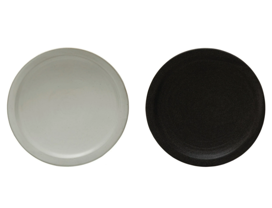 Stoneware Pedestals with Matte Finish, 2 Colors