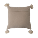 Striped Pillow with Tassels 20in
