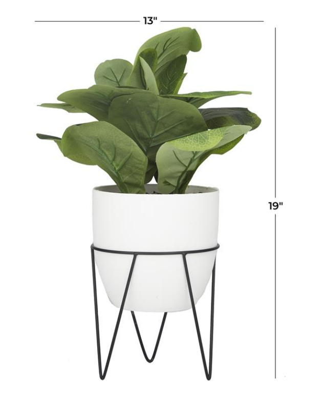 Artifical Plant in Modern Planter 19in