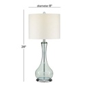 Blue Glass Table Lamp 28in