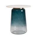 Marble Top Side Table Blue 22in