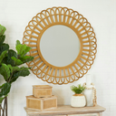 Round Bamboo Mirror 35x35in