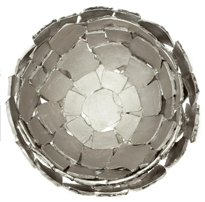 Silver Decorative Bowl 13in
