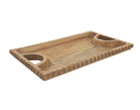 Wood Scalloped Edge Tray 25in x 15in