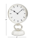 Silver Aluminum Clock 10in