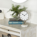 Silver Aluminum Clock 10in