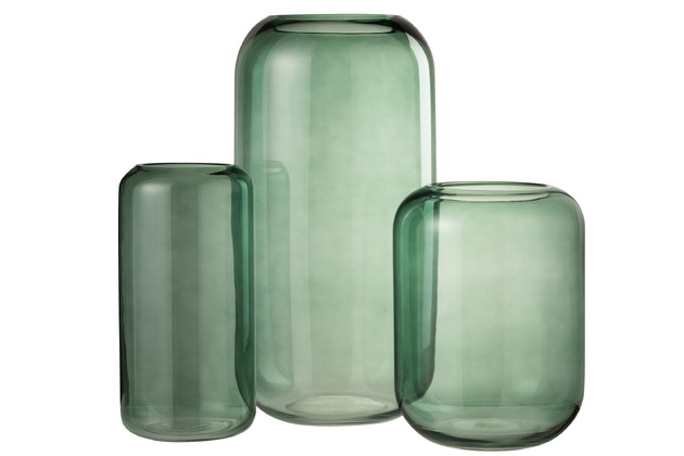 Green Cylinder Vase  10in x 19in