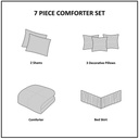 Beacon 7 Piece Comforter King Set Gray