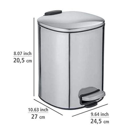 Alassio Stainless Steel Pedal Bin 5L
