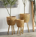 Bamboo Planter on Stand 20in