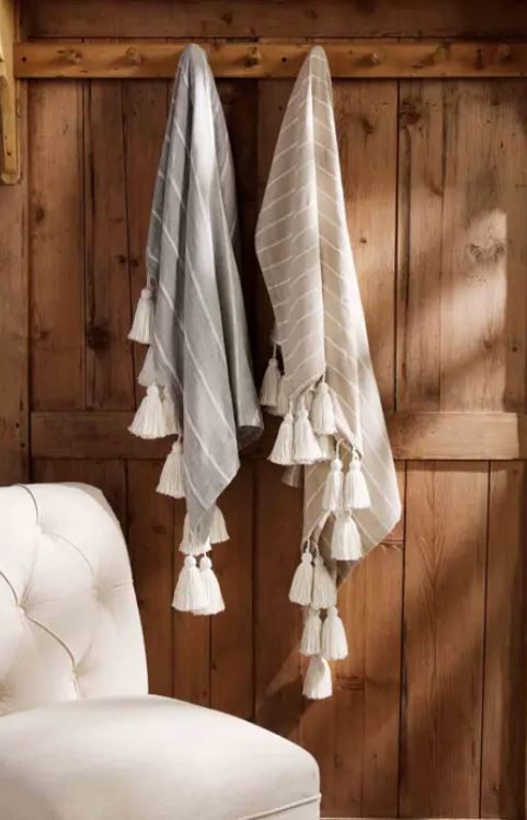 Stripe Tassel Throw