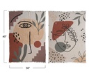 Abstract Face Cotton Throw 60x50in