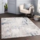 Lustro Abstract Dark Blue Rug 5x7