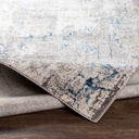 Lustro Abstract Dark Blue Rug 5x7
