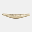 Hammered Metal Elongated Tray Champagne 24in