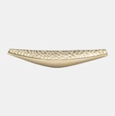 Hammered Metal Elongated Tray Champagne 18in