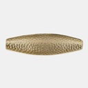 Hammered Metal Elongated Tray Champagne 18in