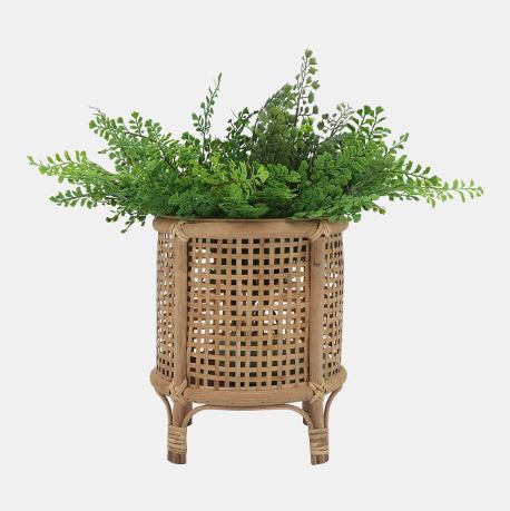 Bamboo & Rattan Woven Planters Brown 12in