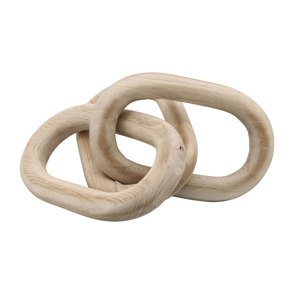 Wooden Chain Links Natural 28in