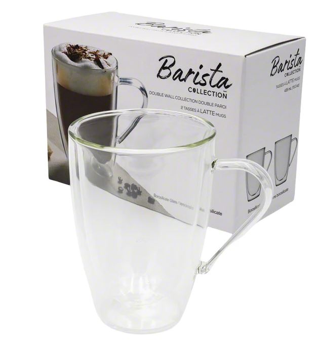 Barista Double Walled Latte Mug Set of 2