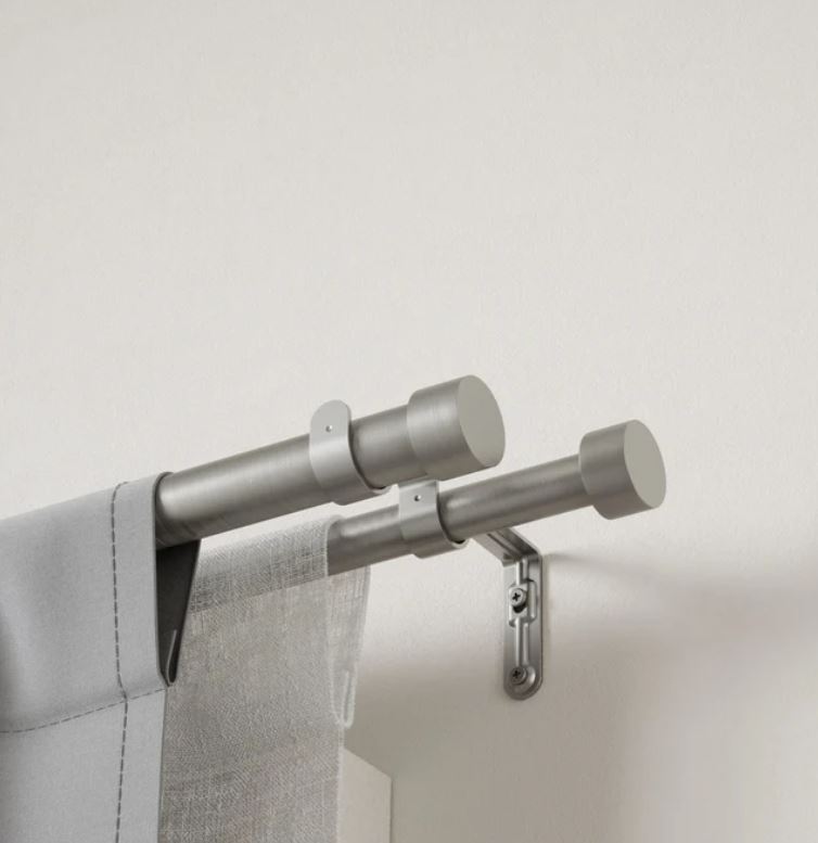 Cappa Double Rod Nickel