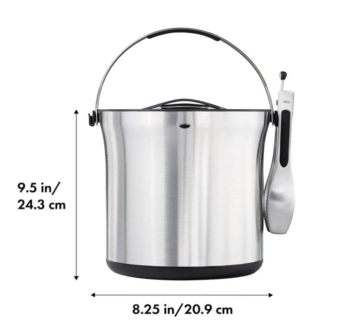 OXO Stainless Steel Ice Bucket with Tongs