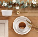 Cream Stoneware Dinnerware Set 12 pc