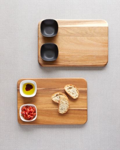 Cabo 3Pc Acacia Serving Set Black