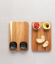 Cabo 3Pc Acacia Serving Set Black
