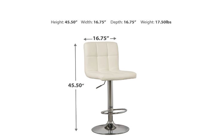 Bellatier Adjustable Height Bar Stool Bone