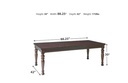 Porter Dining Extension Table Rustic Brown