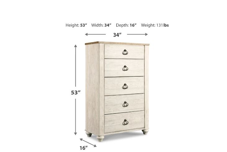 Willowton Chest of Drawers Two-tone