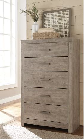 Culverbach Gray Five Drawer Chest