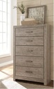 Culverbach Gray Five Drawer Chest