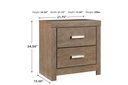 Culverbach Gray Two Drawer Nightstand