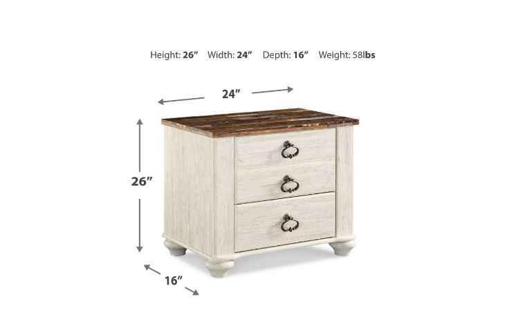 Willowton Nightstand Two-tone