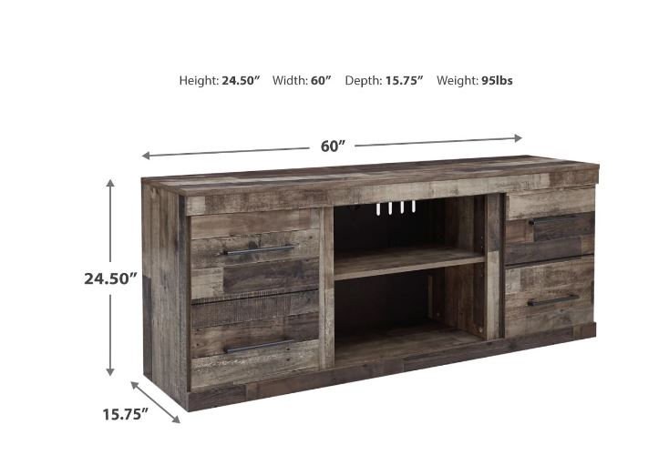 Derekson 60" TV Stand Multi Gray