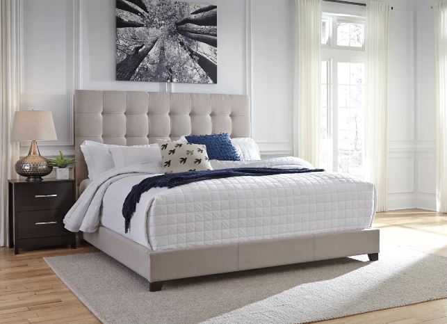 Dolante King Upholstered Bed Beige