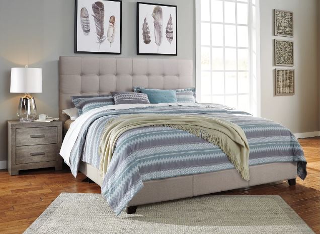 Dolante King Upholstered Bed Beige