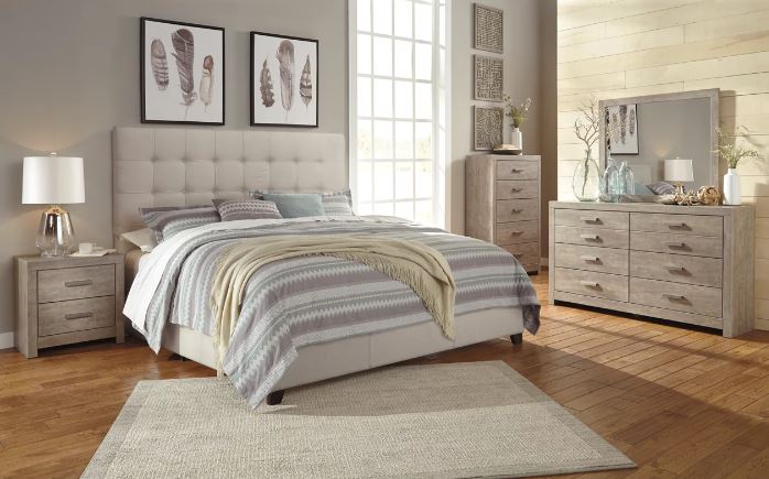 Dolante King Upholstered Bed Beige