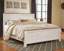 Willowton King Panel Bed Whitewash