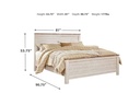 Willowton King Panel Bed Whitewash