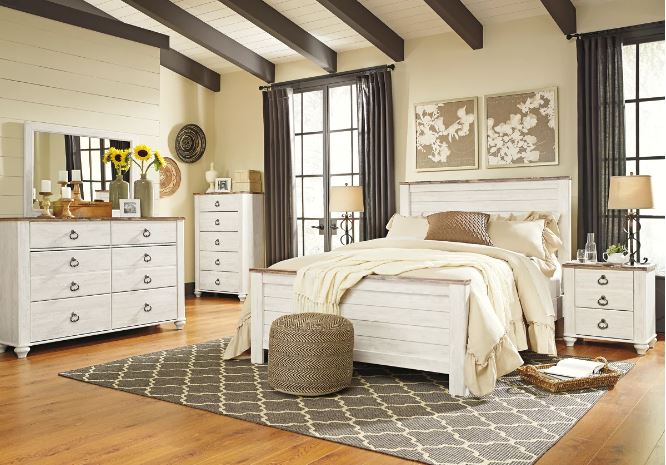 Willowton Queen Panel Bed Whitewash