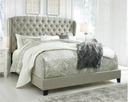 Jerary King Upholstered Bed Gray - Wing Back